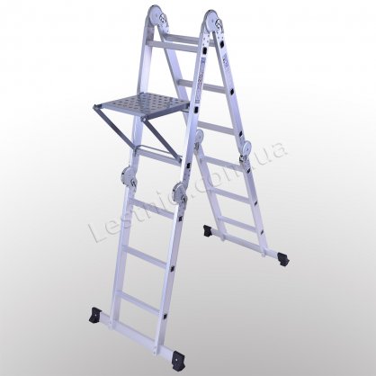 Лестница-трансформер профессиональная 3 × 4 (усиленная, алюминиевая)