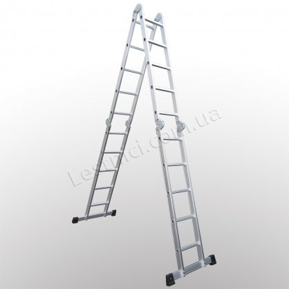 Лестница-трансформер профессиональная 5 × 4 (усиленная, алюминиевая)