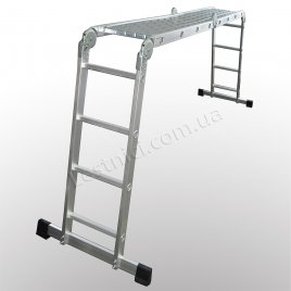 Лестница-трансформер профессиональная 4 × 4 (усиленная, алюминиевая)